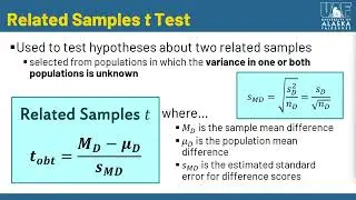 Independent- and Related-Samples t Tests | Hypothesis Testing