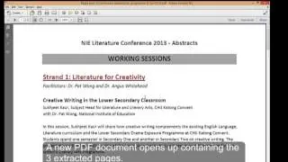 Extracting Pages from a PDF document