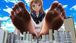 Giant girl destroyed the city | mmd Giantess |