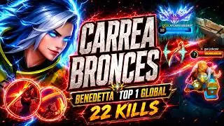 CARRIES A FULL BRONZE TEAM FROM THE DARKSYSTEM! BENEDETTA TOP 1 GLOBAL 81.5% WINRATE! | MLBB