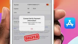 How to Fix Cannot Verify Payment information Contact apple support for more information || iOS 17