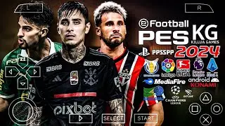 Pes 2024 PPSSPP Brasileirão e Europeus 100% Atualizado Recentes Transferência & Narração Brasileira
