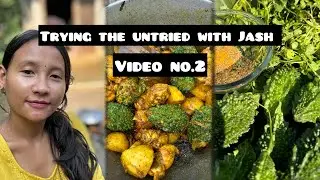 ||Tried chicken with bitter gourd for the first time || Trying the untried with Jash video no.2 ||