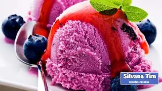 Cómo hacer HELADO de Banana y Arandanos casero - Helado VEGANO mas cremoso y fácil
