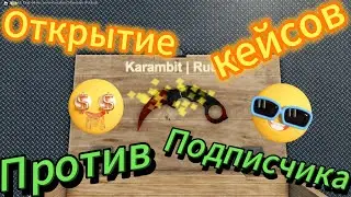 Открытие кейсов с подписчиком в Counter Blox