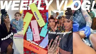 WEEKLY VLOG! COME HYGIENE SHOPPING WITH ME + $3000 PHOTOSHOOT BTS + WEDDING GRWM + NEW TATTOO
