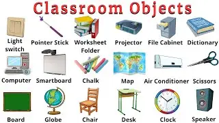 Classroom Objects in English with Pictures | Learn School Vocabulary 