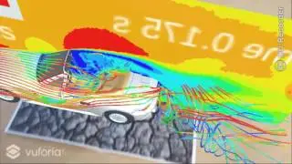 BM Unsteady Computational Fluid Dynamic (CFD URANS) Simulation Rendered in Augmented Reality