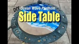 DIY Epoxy Resin Ocean Wave Outdoor Table with Shipwreck Porthole 🌊 