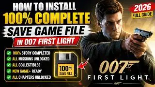 🎮 How To Install 100% Complete Save Game File In 007 First Light for steam and non steam full guide