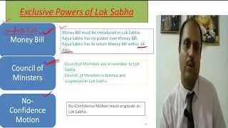 ICSE Exclusive Powers of Union Parliament Class 10 | Exclusive Powers of Lok Sabha