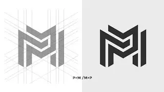 Pixellab Tutorial - Letter PM/MP Monogram Logo Design Using Pixellab