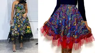 How To Cut and Sew a Simple 360 degree Circle Skirt with a pleated Net/ Tule Layer.