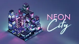 Neon City | 3D speed drawing + tiny review | MagicaVoxel