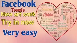 How to create all friends name in 💓 shape|| Facebook new art tutorial