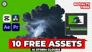 10 FREE AI Storm Cloud Green Screens! 🌩️ Ultimate VFX Pack for DaVinci Resolve & Premiere Pro