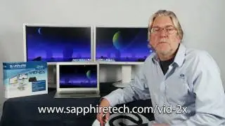 Bill Donnelly demonstrates SAPPHIRE Vid-2X with two DVI monitors