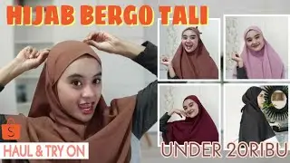 HAUL HIJAB INSTAN / BERGO TALI UNDER 20RIBU - SHOPEE HAUL | Itsmita
