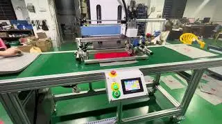 Desktop Flat Screen Printer with Conveyor Belt Table