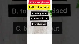 Idioms and phrases 
