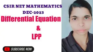 CSIR NET Dec 2023 I ODE , PDE &LPP by @ # BT Ma'am