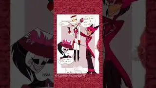 |These two ❤️|Alastor X Lucifer 📻🍎|Fanmade comic!| #hazbinhotel #capcut #comics #cute