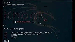 KnockMail - Verify Email Exists By using Kali Linux