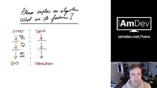 Explain an algorithm and its features in programming. Coding Interview Question.