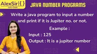 Program to print whether the number is Jupiter number in Java | ICSE 9 AND 10