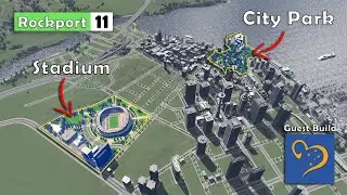 Copper Bowl Stadium (ft. Teddy Radko) & City Park | Cities Skylines : Rockport 11