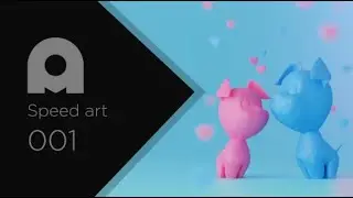 Speed Art 001 || Pup Love || Blender Art