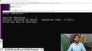 44 program to know weather a input character is digit, alphabet or special characer