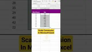 Scale Conversion in Microsoft Excel,