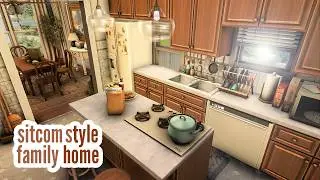 sitcom style family home \\ The Sims 4 CC speed build