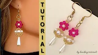 How to make earrings. 10 mins diy earrings. beginner beading