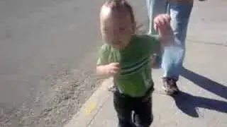 RJ is walking