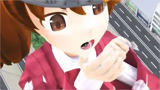 [MMD Vore] 食べまくる巨大娘 [Giantess]