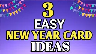 Happy new year card 2021 / how to make new year greeting card / 3 easy new year card making ideas
