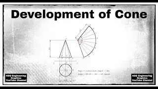 Development of cone | Development of Surfaces | Engineering Drawing