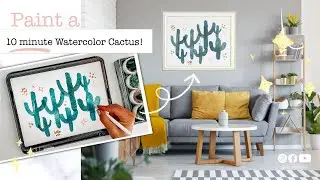 🌵 How to Paint a Digital Watercolor Cactus in Procreate!
