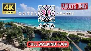 The #1 Rated Adult's Only Resort in Mexico! 🇲🇽 Hotel Xcaret Arte Full Walking Tour 4K