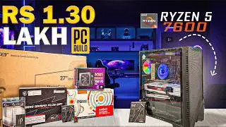 🔥 Gaming PC Build Under ₹1.3 Lakh ⚡ AMD Ryzen 5 7600 + RX 7800 XT | Best Budget 1440p Gaming PC 2025