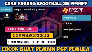 CARA PASANG EFOOTBALL PES PPSSPP DENGAN BENAR UNTUK PEMULA