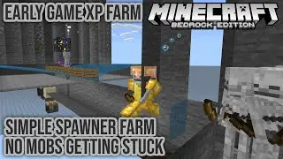 Simple High Efficiency Mob Spawner XP Farm Minecraft Bedrock Tutorial 1.14