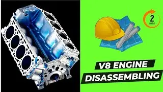 V8 Engine disassembly animation ( practical ) | Mechanical engineering hub