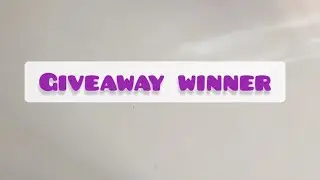 The Giveaway winner is .......