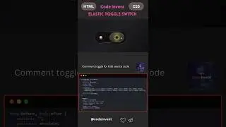 Create Elastic Toggle Switch using HTML CSS 