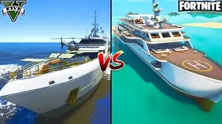 GTA 5 YACHT vs FORTNITE YACHT - Which Is Best? #shorts