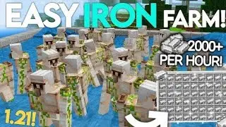 BEST INFINITE IRON FARM 121 Minecraft Bedrock  Version