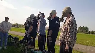 Girls gas mask hazmat